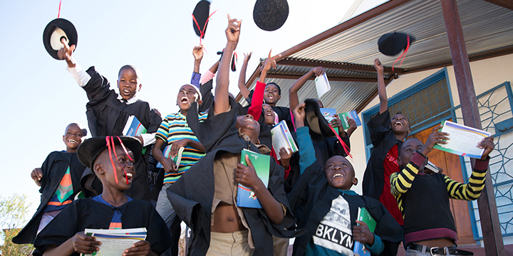 Group celebrating The Greatest Journey Graduation