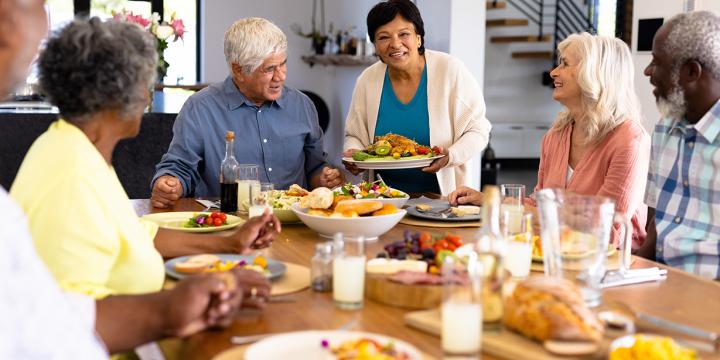 people eating dinner