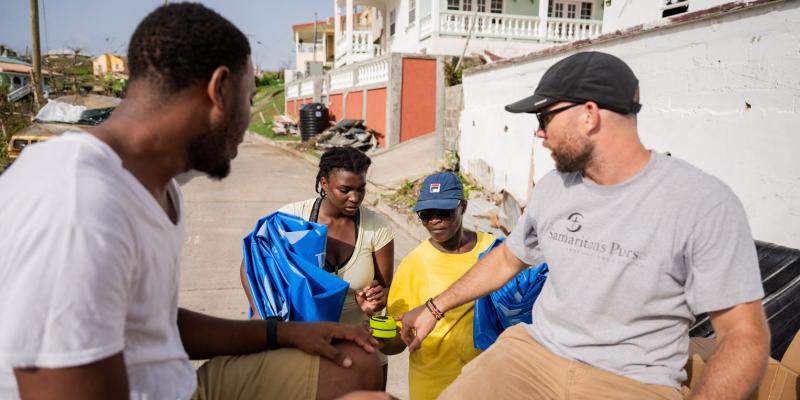 LYNDONA, RIGHT, A LIFELONG RESIDENT OF GRENADA, RECOUNTED TERRIFYING MOMENTS DURING BERYL’S LANDFALL ON CARRIACOU.