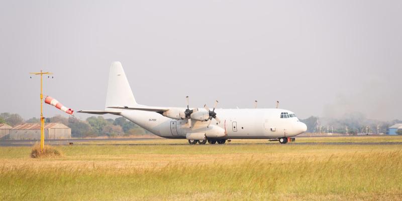 We employed the use of a cargo plane to travel where roads were impassable or too dangerous to navigate.