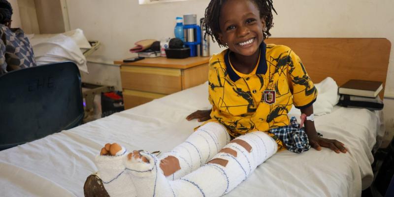 Ezekiel was another young boy who had his bent legs fixed through the campaign.