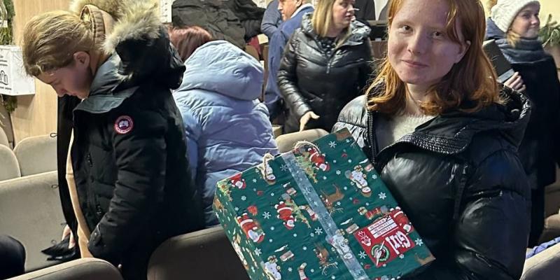 This teenager was thrilled to receive a gift for Christmas.
