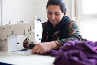 woman sewing