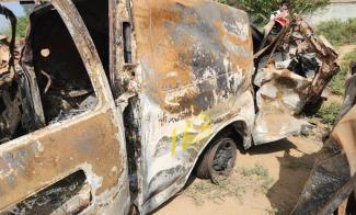 One of the recently destroyed ambulances that Samaritan’s Purse will be replacing.