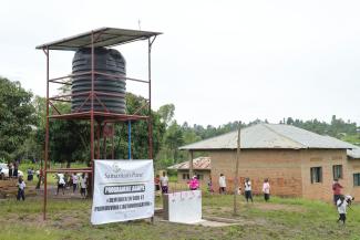 As part of this project, we also provided a clean water point, both to water the soil and for drinking and cooking.