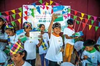 Happy children at their The Greatest Journey Graduation Ceremony 