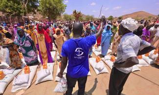 SAMARITAN'S PURSE IS DELIVERING FOOD TO THOUSANDS OF HUNGRY PEOPLE IN SUDAN.