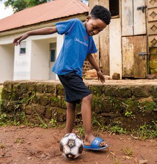 Francis playing football