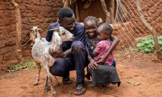 SAMARITAN'S PURSE IS HELPING REFUGEES LIKE ISMAIL GIVE THEIR CHILDREN THE FUTURE OF PEACE THAT SO FEW IN AJUONG THOK, SOUTH SUDAN, HAVE EVER EXPERIENCED--STARTING WITH GOATS, GARDENS, AND THE GOSPEL OF THE LORD JESUS CHRIST.