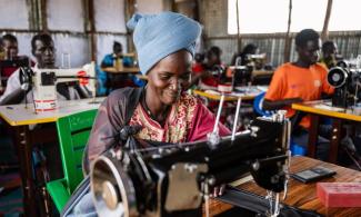 The Samaritan's Purse tailoring class in South Sudan has given Mary and her fellow students a useful skill to help support her family.