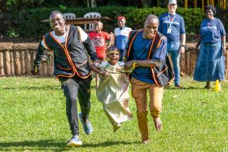 HAVING FUN is always important at Heart Camp.