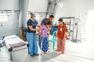HOSPTIAL STAFF lovingly and patiently cared for every person