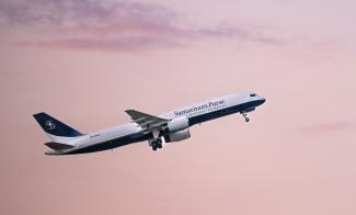 Our 757 aircraft is transporting emergency food to be delivered to hungry people in Gaza.