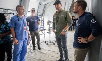 Samaritan's Purse COO Edward Graham visited with our medical team and patients at our Emergency Field Hospital in Black River, Jamaica.