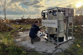 Samaritan’s Purse water and sanitation specialists are installing community water filtration systems in Jamaica to provide clean drinking water for families affected by Hurricane Melissa.