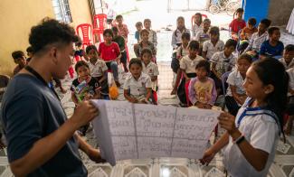 A Cambodian class of The Greatest Journey discipleship course studies one of the 12 Bible lessons on how to know, grow in, and share Jesus Christ with friends and family.