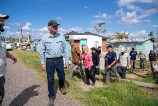 Franklin Graham visits a hurricane-damaged neighborhood in southwest Jamaica, listening to residents and seeing the widespread destruction that Hurricane Melissa left behind.