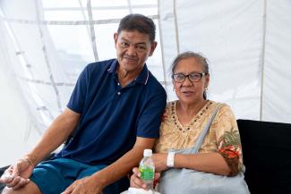 Florenda and Ludimer were among the first patients to walk into our clinic. Florenda was treated for a deep, persistent cough. Ludimer received medication to manage his diabetes.