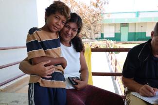 Rita and her son, Chris, are grateful for the treatment at our clinic of Rita’s long-infected foot.