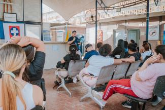 Every day, a Samaritan’s Purse chaplain shares the Gospel with patients waiting to be seen.